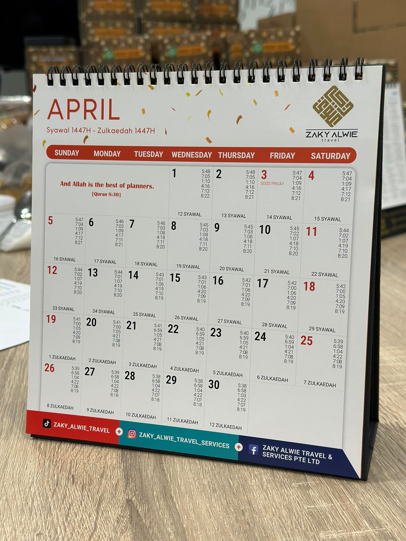 2026 Calendar Amal Projek Sunat Anak Yatim & Fakir Miskin di Batam.